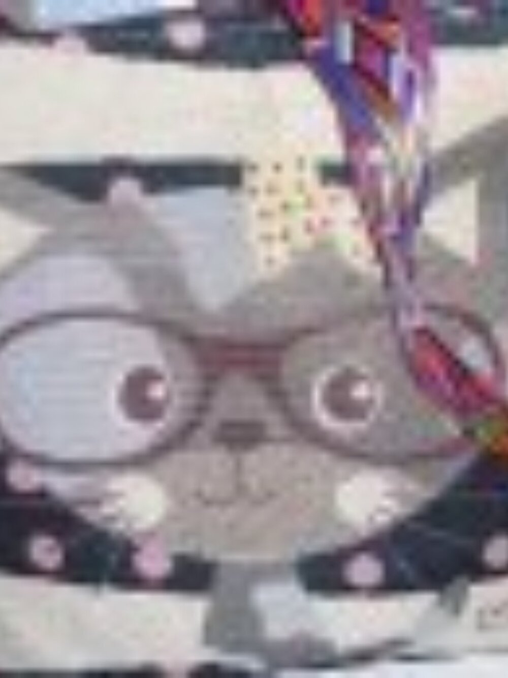 Women's Handbag tote CANVAS CAT FACE BRAND NEW